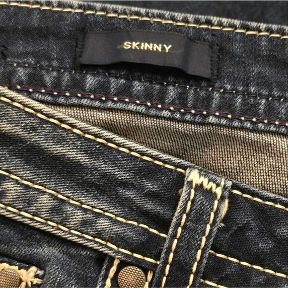 Vigoss Heritage Fit Stretch Rolled Hem Bling Pocket Jeans Plus Size‎ 24 - Picture 13 of 15